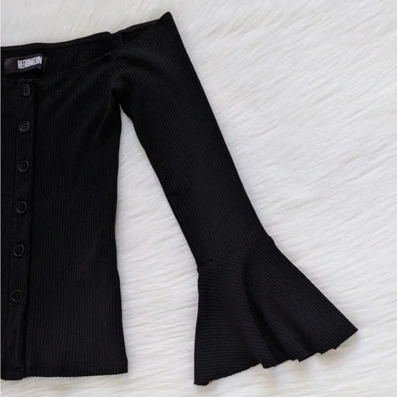 Reformation Teagan Off The Shoulder Top XS - Picture 3 of 5